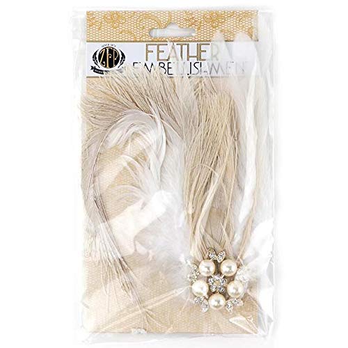 Zucker Feather Products Feather Headband Embellishment with Peacock/Schlappen Feathers - Image 5
