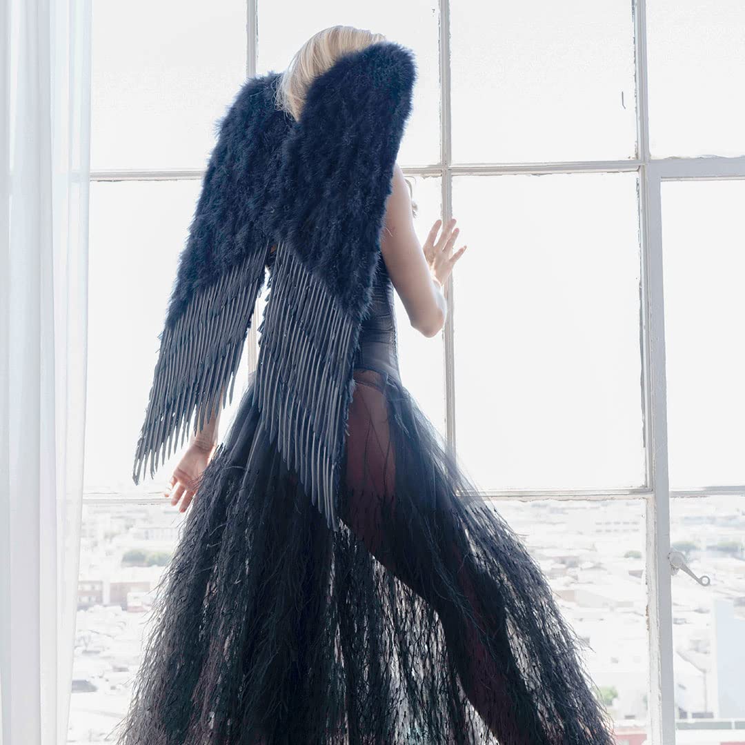ZUCKER Large Angel Wings (38" x 24") - Ethically-Sourced Natural Feather Wings for Women & Men - Costume Angel Wings, Fantasy Cosplay Wings for Adults - Image 7
